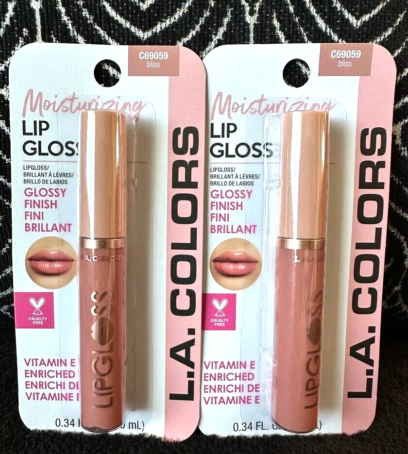 🌺2pk LA COLORS NUDE BEIGE BLISS C69059 HYDRATE & SHINE FULL LIP