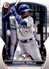 LOT OF 20 2023 BOWMAN DRAFT BASE PROSPECT BD195 ENMANUEL BONILLA BLUE JAYS