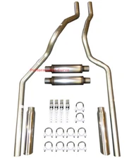 01-06 Chevrolet GMC Truck 6.0L / 8.1L Mandrel Dual Exhaust Dual 4" Max Flow