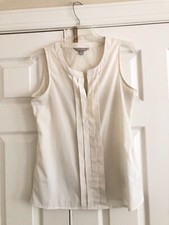 Banana Republic Size S Ivory Stylish Top Blouse Women
