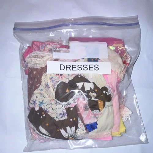 Vintage Barbie Doll Dresses Lot Assorted Cloth Fashion Clothing Set Variety