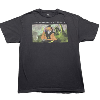 Disney Lion King T-Shirt Men Large Scar Sassy Film Streetwear Y2K Gag Gift Movie