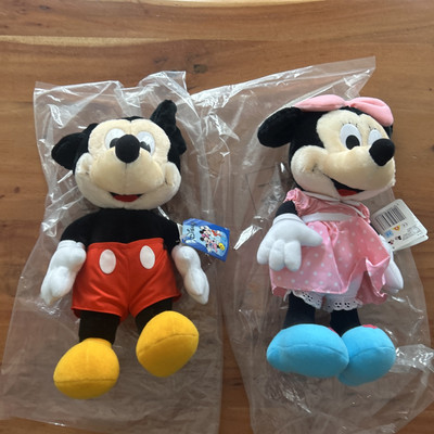 Orig.Walt Disney Mickey Mouse + Mini Mouse neu 90er Jahre Hasbro Plüschtier 30cm