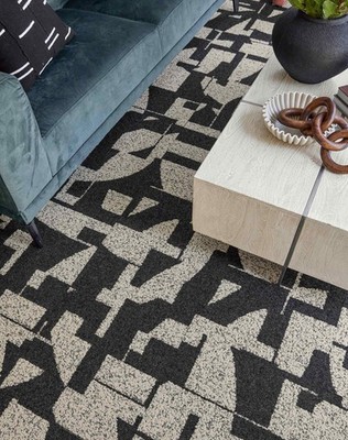 BIG SALE 50% FLOR Modern Maze Carpet Tiles 19.69''x19.69'' 12 Pack,Flint