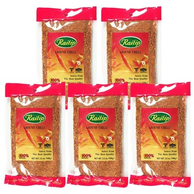 Raitip Chili gemahlen 5x100g Ground Chili Scharfes Thai Chilli Hot