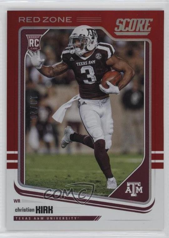 2018 Score Rookies Red Zone 13/20 Christian Kirk #381 Rookie RC 06st