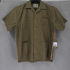 Howler Brothers Saladita Scout Short-Sleeve Shirt Men's Large Brown Embroidery