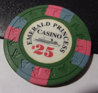 EMERALD PRINCESS DAY CRUISE CASINO $25 casino gaming poker chip Brunswick GA