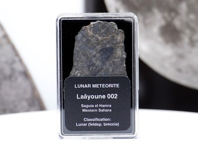 Laâyoune 002 Lunar Meteorite - Authentic Moon Rock, Rare and Certified