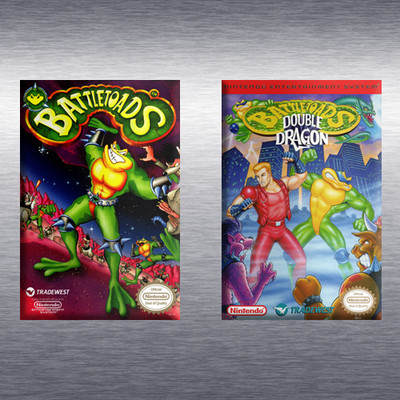 Battletoads and Battletoads Double Dragon Box Art *NES* High Quality Magnet