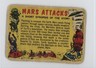 1962 Topps Bubbles Mars Attacks! Printed in England Checklis