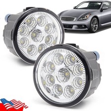 PAIR Front Bumper LED Fog Light Driving Lamp Replacement For Nissan For Infiniti