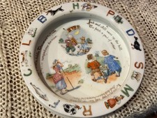Royal Doulton Bunnykins Alphabet Nursery Rhyme Plate   Vintage England