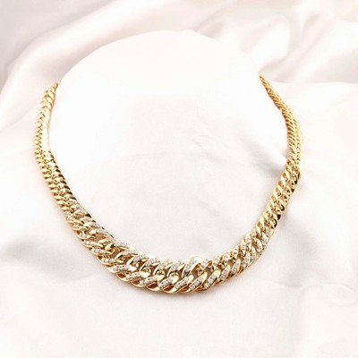 Spectrum 18K Gelbgold Miami Cuban Link Kette Damen/Unisex Halskette 2,31 ct