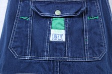 Liberty Denim Bib Overalls Carpenter Pocket Workwear Men 36x30 Dark Wash