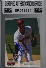 CAS Certified 2012 Grandstand New Britain Rock Cats James Beresford Sealed 0l1