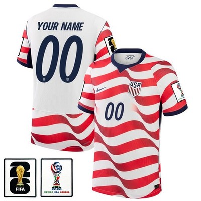 [HOT] Soccer Jersey USA R-W 2026 World Jersey Stitched Send To Messenger Custom