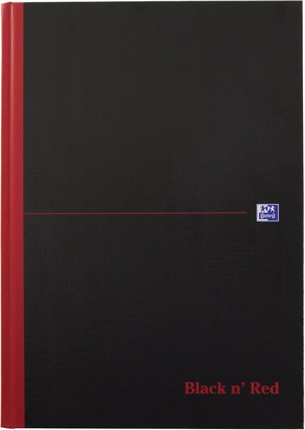 Oxford Black n' Red, A4 Notebook, Casebound, Hardback, 192 Pages, Single