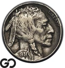 1931-S Buffalo Nickel 5C Semi-Key Date VF Nice Original Surfaces