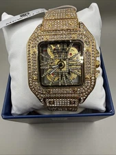 Montres Prestige Lucent X Invicta 42MM Men's Watch Gold MPW-0135 Skelaton Dial