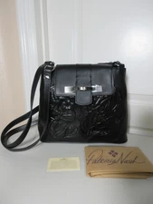 NEW PATRICIA NASH LARONE TOOLED SHOULDER BAG    BLACK    NWT