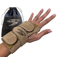 Suede Wrist Supports Pair with Bag  Gymnastics, Acrobatics, Cheer Adjustab...