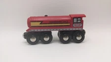 Maxim Enterprise Red 4" Magnetic Wooden Train Car