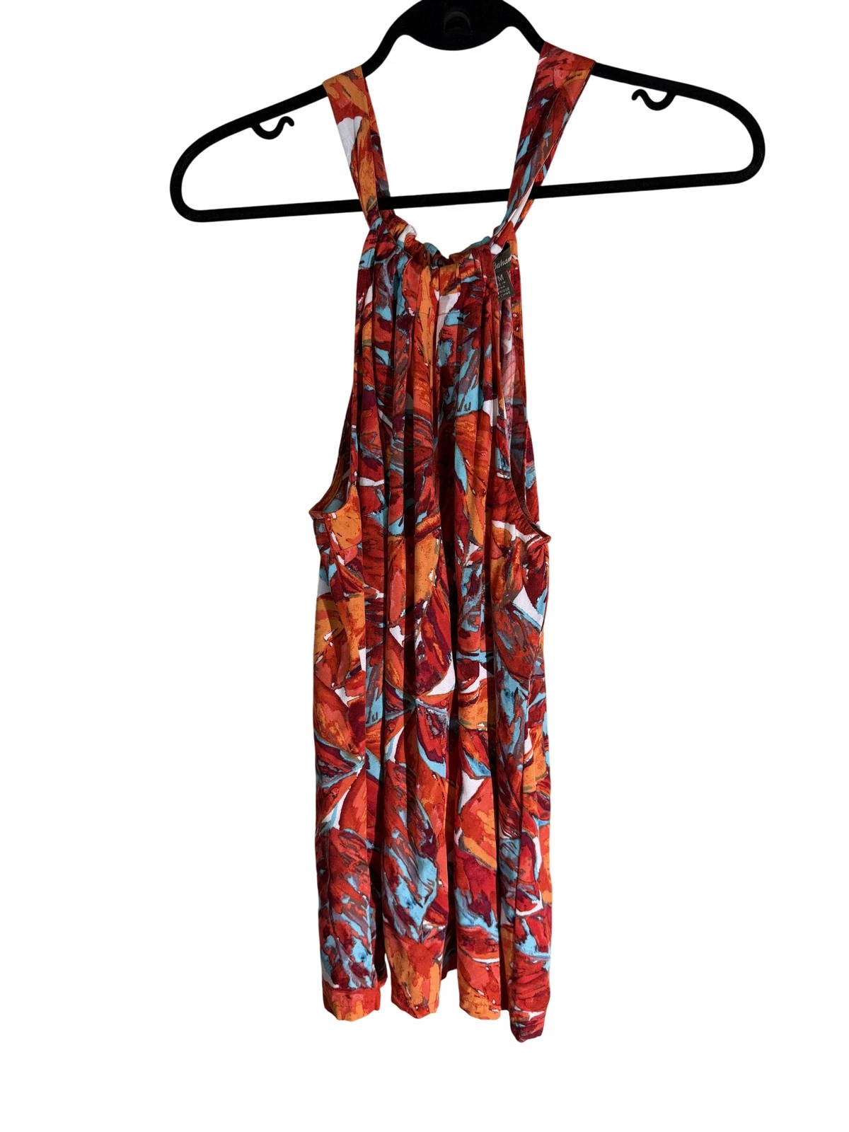 Tommy Bahama Womens Halter Tank Top Medium Orange Red Blue Tropical Rayon
Opens in a new window or t
