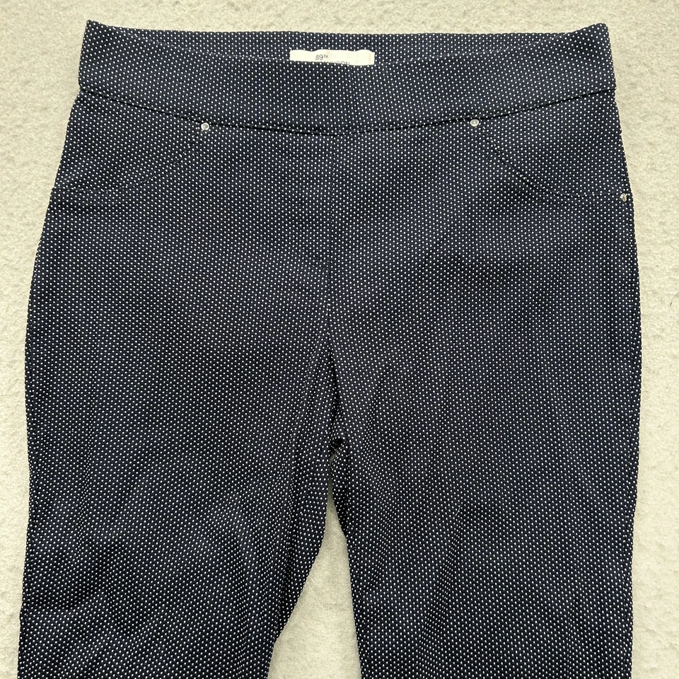 Pantalones para mujer 89TH + MADISON talla PM azul marino a lunares  Foto 2 de 4