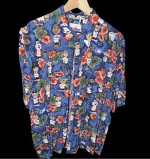 Reyn Spooner MLB Aloha Shirt XL Vintage Baseball Mascots Rayon USA