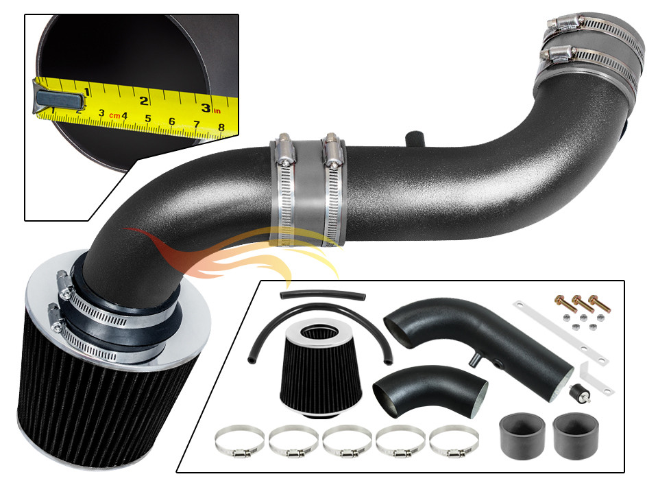 XYZ RW GREY Short Ram Air Intake Kit +Filter For 2007-2010 Dodge Nitro 3.7L V6