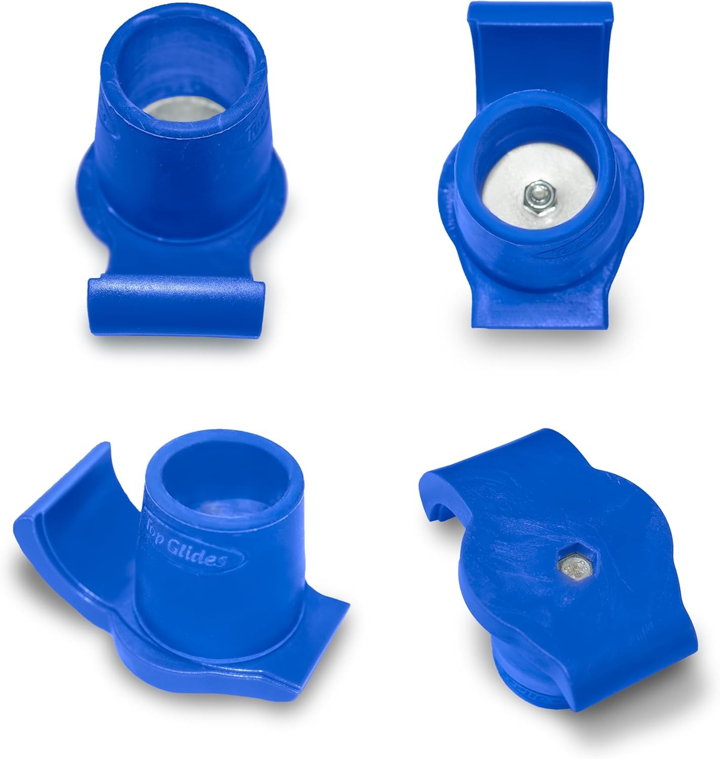 Top Glides DuraSki Extra Durable Walker Glide Skis for 1 1/8 Inch Tubes (Dark Bl