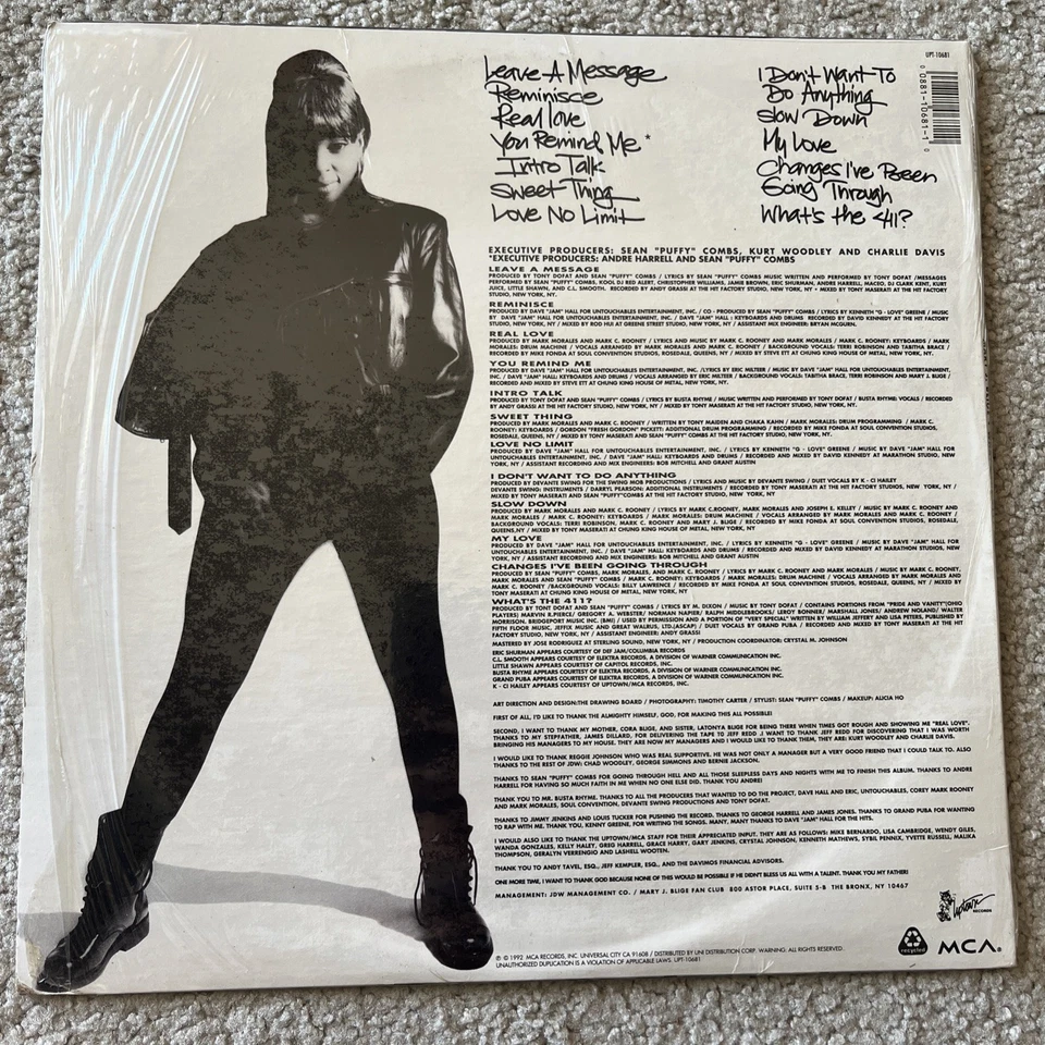 MARY J. BLIGE - WHAT'S THE 411? - NM Vinyl LP w/ Hype Sticker - 1992 UPT 10681 - Image 2 of 4