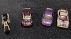 4 Hotwheels Diecast vehicles : Lotus, Saturn,Honda Civic, Police Cycle,VINTAGE