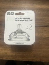 ComoTomo Silicone Replacement Nipple 2-Pack: Slow Flow 0-3 months