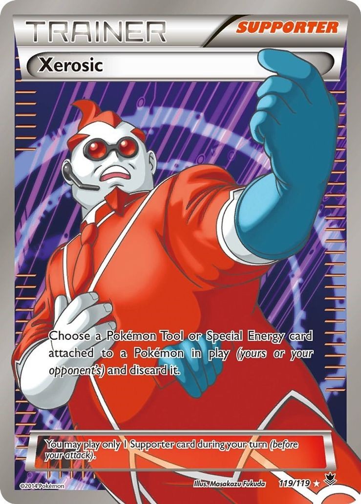 Xerosic - 119/119 - Pokemon Phantom Forces XY Full Art Ultra Rare Card NM