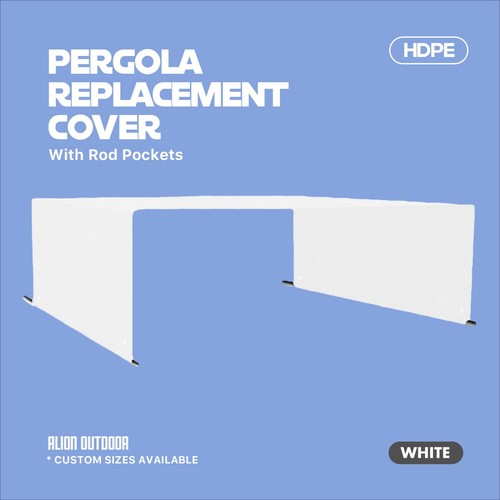 90% UV Permeable Pergola Replacement Cover Panel Canopy Patio Cover w/Rod Pocket - Afbeelding 9 van 12