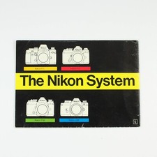 Nikon System - 35mm SLR Camera - Vintage Brochure - Fold-Out Poster Pamphlet