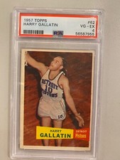 HARRY GALLATIN 1957 TOPPS BASKETBALL CARD #62 PSA 4 Free Shipping