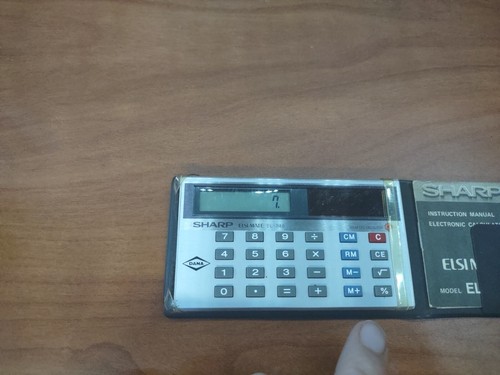Vintage SHARP EL-848 ELSI MATE Solar Taschenrechner mit Etui GETESTET & FUNKTIONSFÄHIG - Bild 3 von 5