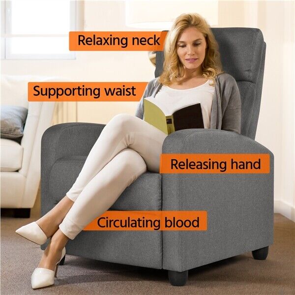 Fabric Recliner Chair Single Modern Sofa Home Theater Fabric Recliner Chair Single Modern Sofa Home Theater