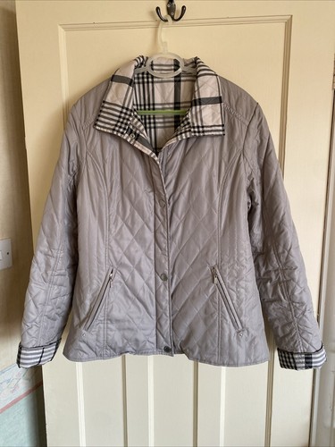 Junge Danmark Grey Check Reversible Quilted Lightly Padded Jacket Size 14 - Picture 3 of 7