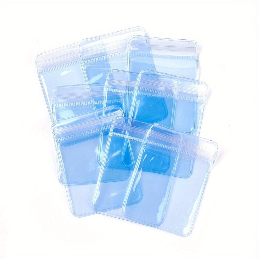 100pcs Rectangle PVC Zip Lock Bags Resealable Packaging Bags Self Seal bag Light
