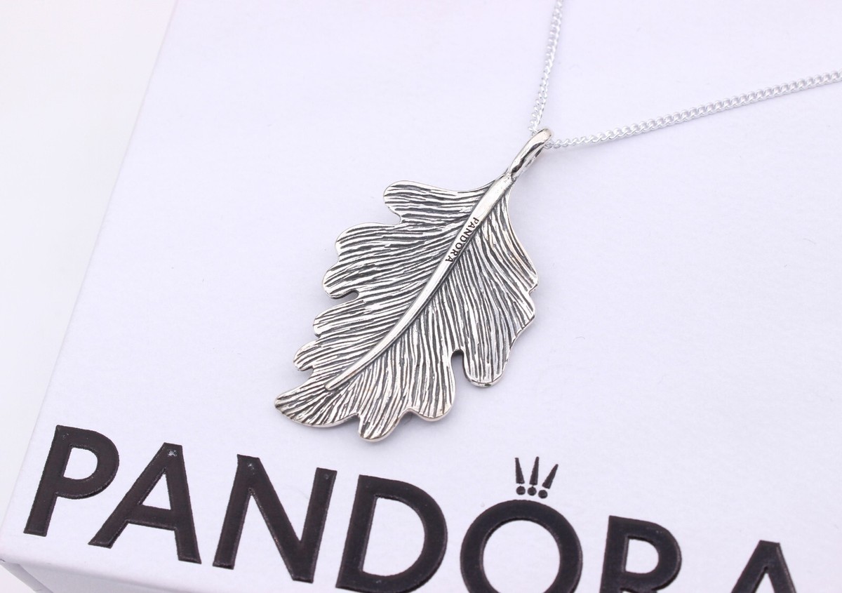 New Authentic PANDORA Oak Leaf Tree of Life Necklace Silver New Authentic PANDORA Oak Leaf Tree of Life Necklace Silver
