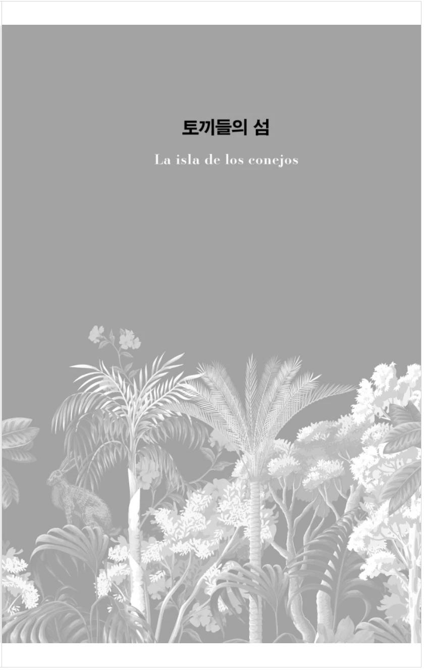 Table of contents for Rabbit Island by Elvira Navarro