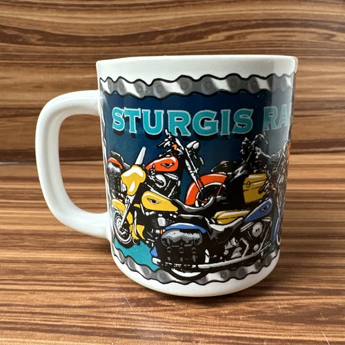 Vintage Sturgis Rally Motorcycle Coffee Mug Cup Harley Davidson