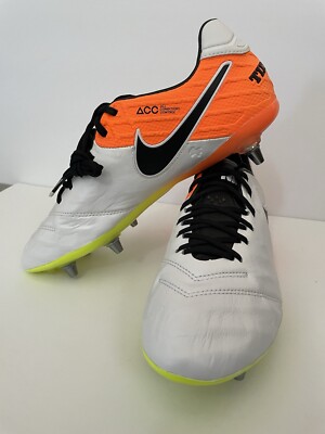 NIKE TIEMPO LEGEND VI SG PRO - WHITE/ORANGE ACC Soccer NIKE TIEMPO LEGEND VI SG PRO - WHITE/ORANGE ACC Soccer