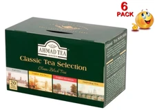 6 PACK Box CLASSIC SELECTION Assorted Black Tea AHMAD 120 Tea Bags