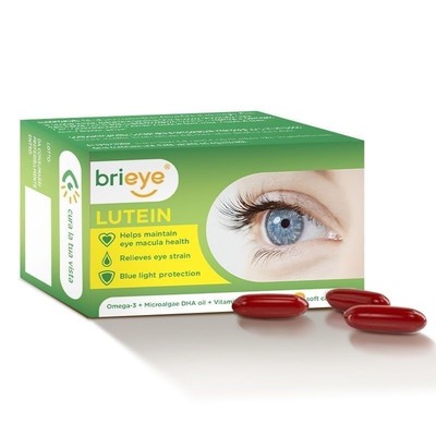 brieye Eye Care Supplement Omega 3 Fish Oil Lutein Capsules for Adults 60 Count