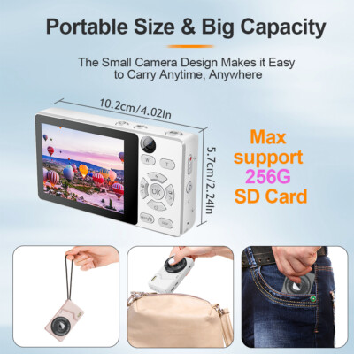 A61 Camera Selfie Mode 2.8'' TFT LCD 4K Video Recording 2000mAh Video Recorder